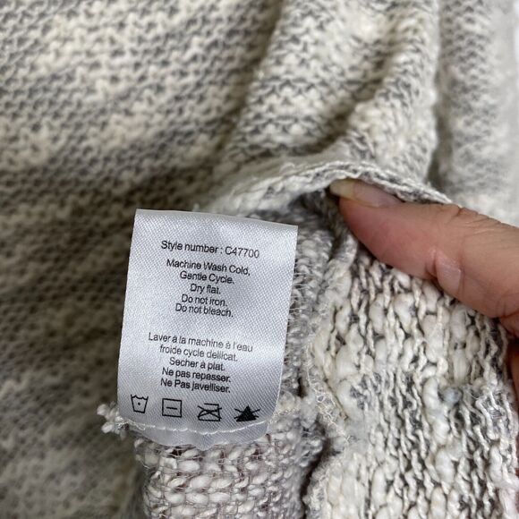 Ace Delivery Off White Cream Gray Marled Light Weight Boucle Sweater Size XS - Picture 7 of 11